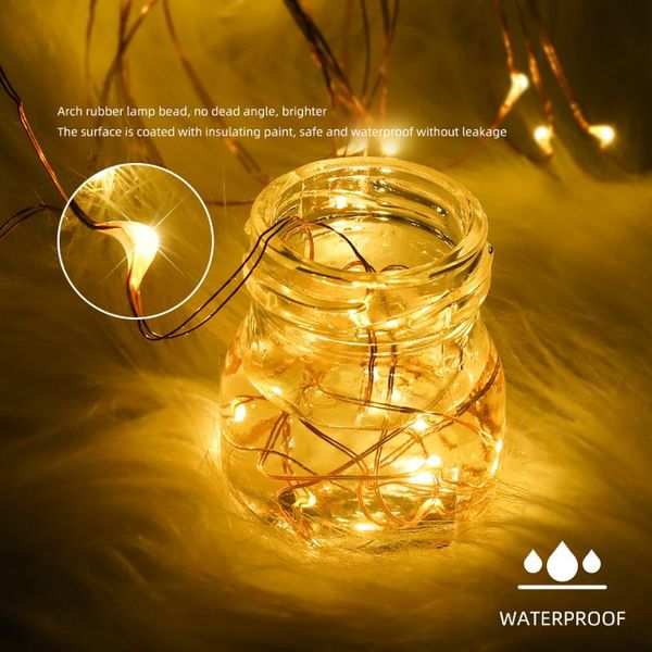 

strings fairy indoor string lights battery powered 50 leds warm white remote control for room decoration