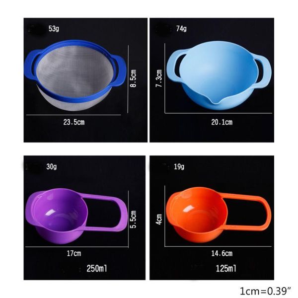 

dishes & plates 10 pcs mixing bowls set nesting stackable measuring cups sieve strainer d08f