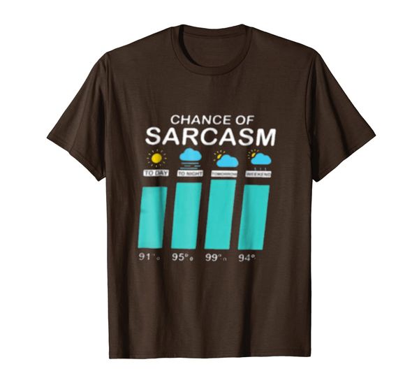 

chance of rain sarcasm tshirt, White;black