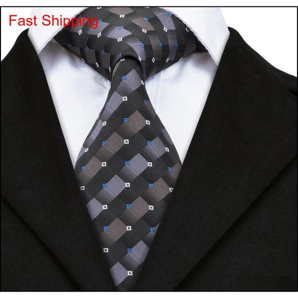 

mens fashion business neck ties set check patternsilk necktie floral cla qylqvt bdefashion, Black;blue