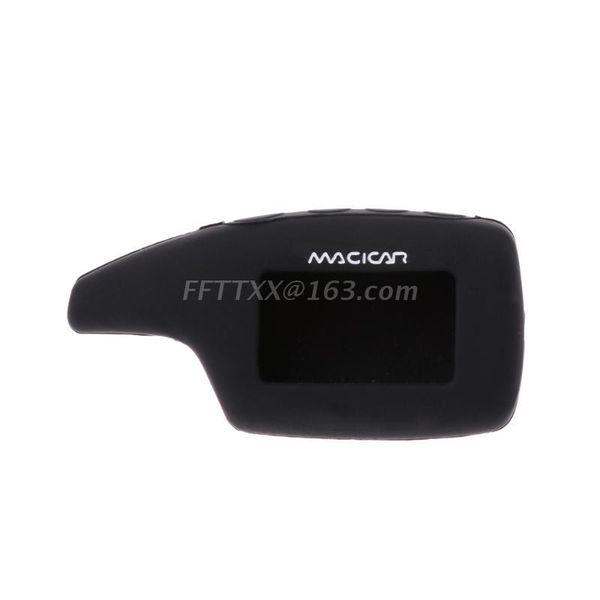 

keychains silicone case shell for scher-khan magicar 5 two way car alarm lcd remote, Silver