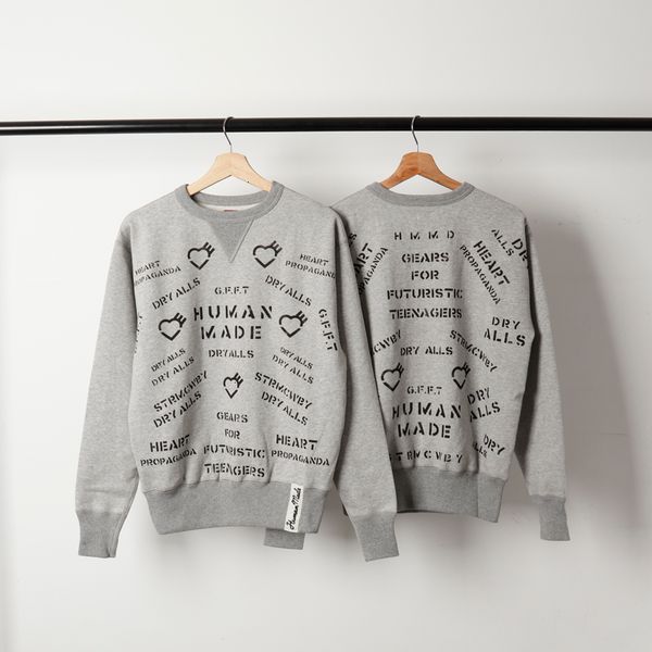 

2021 new arrived crewneck women men oversized sweatshirt human made hoodies kanye west vm95, Black