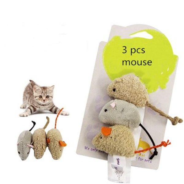

cat toys 3pcs/lot supplies plush simulation interactive mouse toy bite and scratch resistant