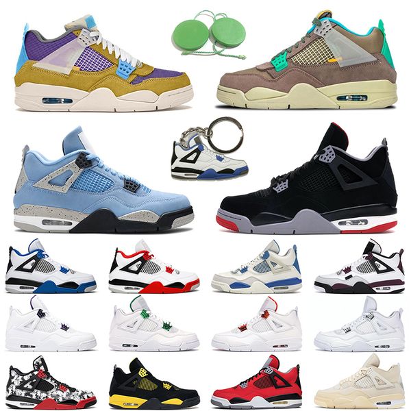 

shoes jumpman 4 bred men women 4s desert moss taupe haze neon black cat mens trainer sports sneakers