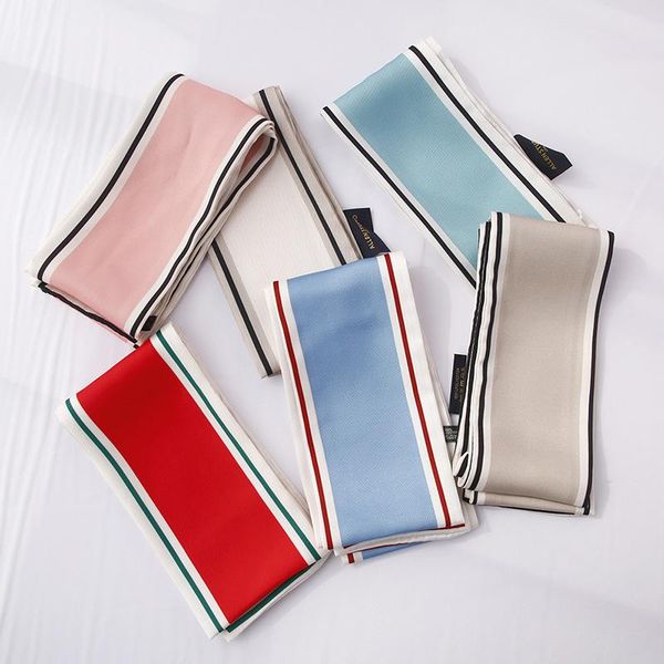 

scarves 32 colors 2021 spring/summer fashion polka dot print scarf retro korean short ladies wj0122, Blue;gray