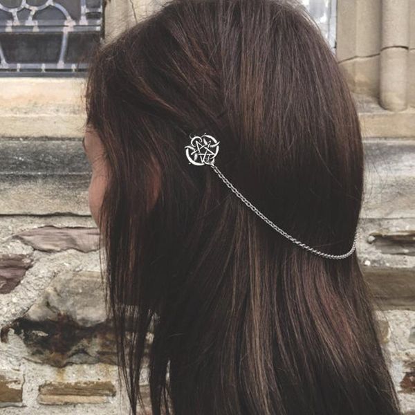 

hair accessories celtics knot norse pin viking clip for women longhair decorat stainless steel chain