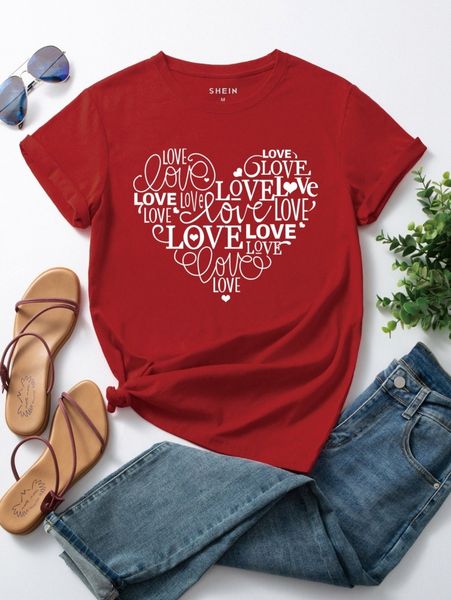 

heart and letter graphic tee c0dt#, White