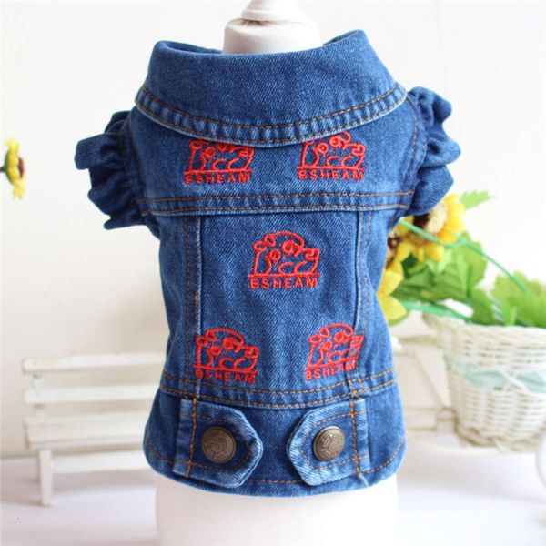 

pet spring and autumn winter new jeans vt teddy bear dog clothing