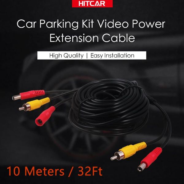 

car rear view cameras& parking sensors truck bus dc power supply rca av video 12v 24v extension cable adapter cord for home cctv camera 5 /