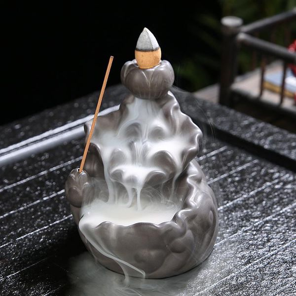 

fragrance lamps waterfall incense burner ceramic holder handmade backflow decor