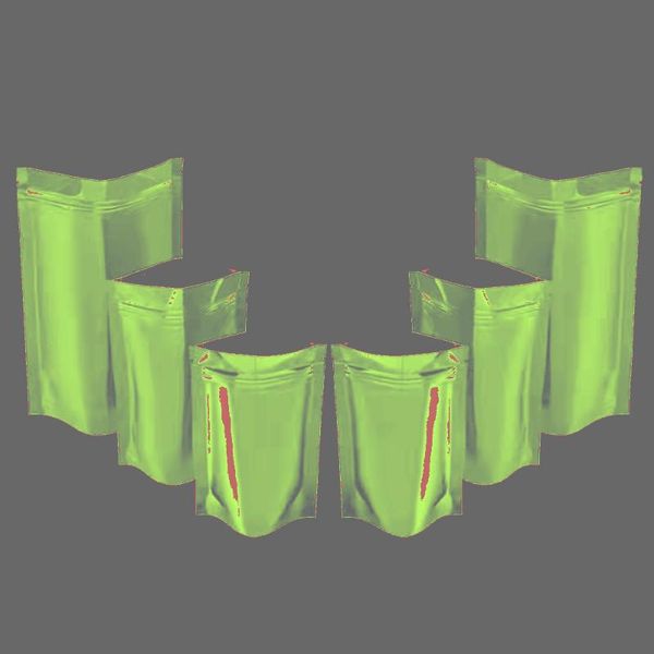 

storage bags 100pcs/lot glossy black aluminum foil stand up package bag smell proof heat sealable zipper pouches dried flower tea