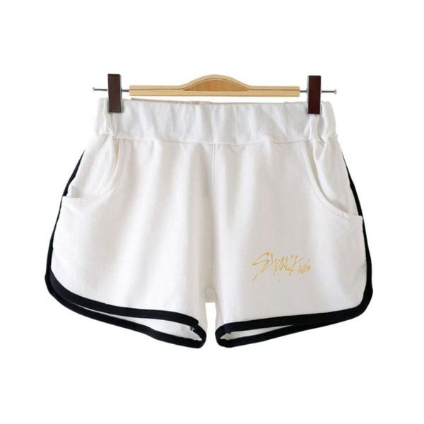 

women's shorts kpop straykids their world tour district 9 unlock 2d print women harajuku ladies kawaii casual 2021, White;black