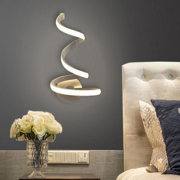 

nordic wave shape wall lamp home bedroom warm white light l indoor led lighting