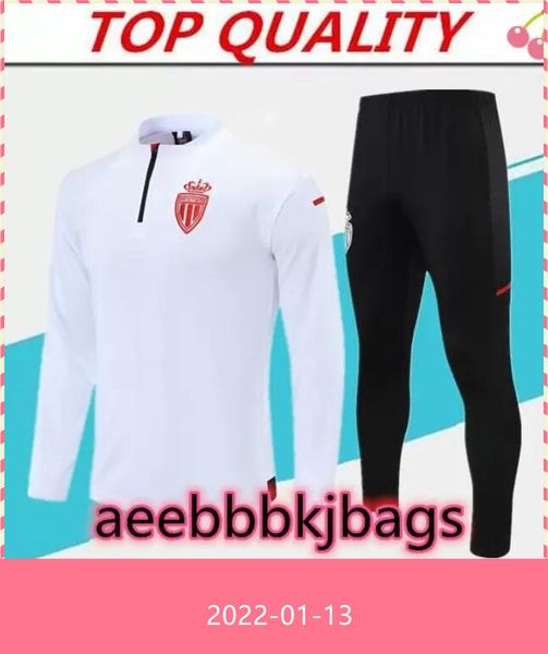 

mens 2021 2022 football tracksuit as monaco soccer training suit jerseys chandal futbol 21 22 b.badiashile ben yedder sweater maillot de foo, Black;yellow