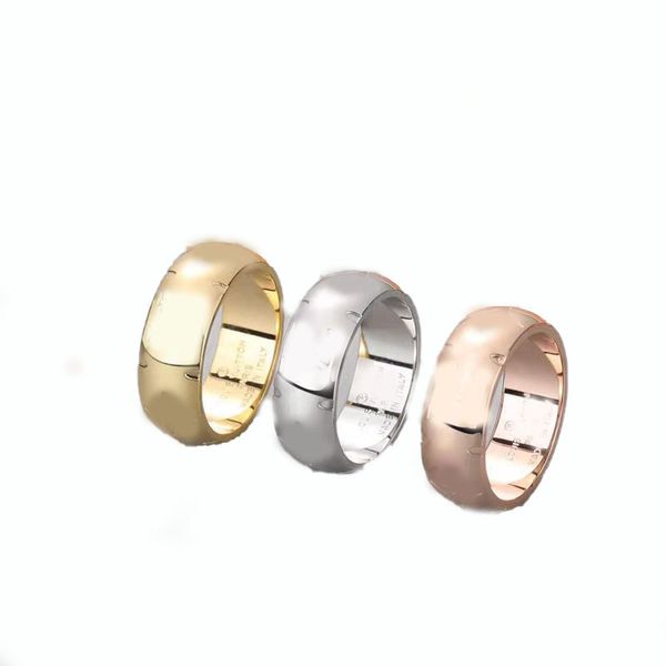 

designer new pair ring titanium steel color ring fashion jewelry men's casual retro gift for women, Silver