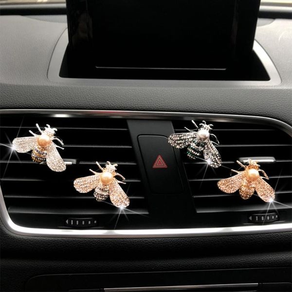 

car air freshener rhinestone diamond bee vent perfume parfum for styling flavor purifier diffuser