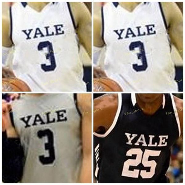 

ncaa college yale basketball jersey 00 jalen gabbidon 1 eze dike 2 eric monroe 5 azar swain custom stitched, Black