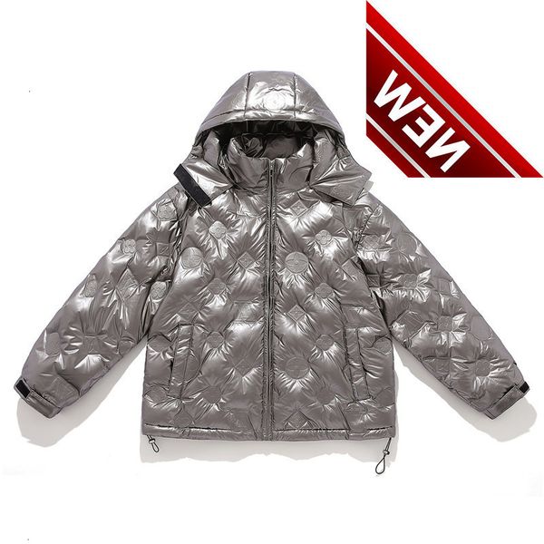 

men's down jacket 2021 winter new hooded korean fashion warm waterproof s solid soft shell windbreaker for, Black