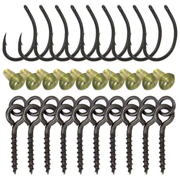 

fishing hooks european style carp set bighead line 30pcs combo