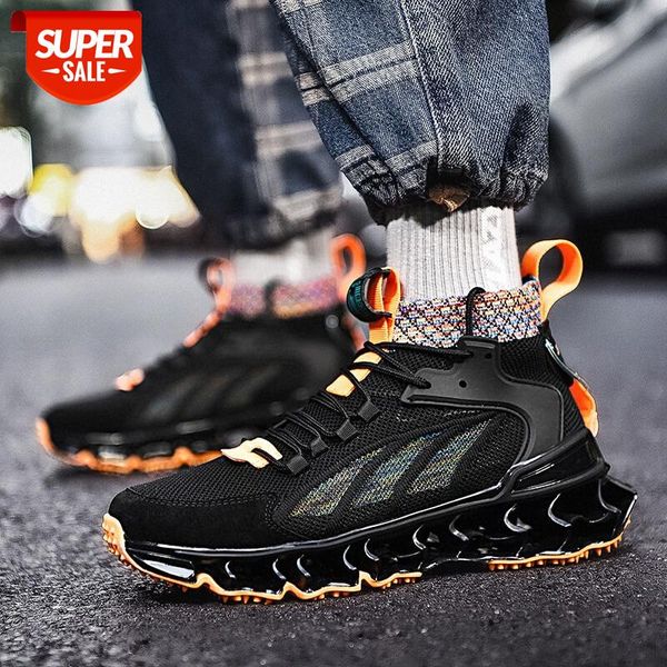 

high-socks shoes men's winter youth sports running large size shock absorption trendy #9x3a
