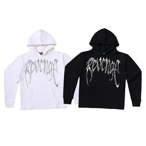 

hoodies 2021 revenge skull bone print trend hoodie plush unisex, Black