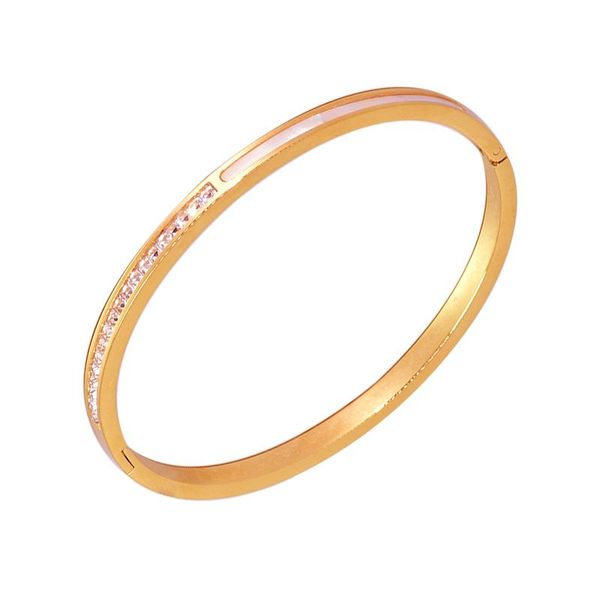 

bangle titanium stainless steel shell bracelets for women adjustable fashion charm luxury gold color punk natura, Black
