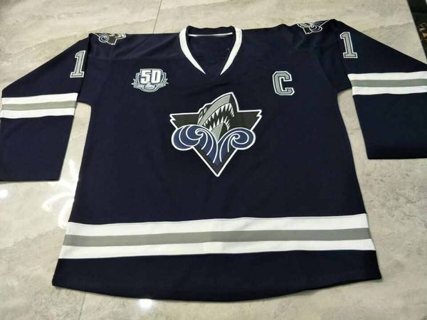 

men vintage chl rimouski oceanic 11 alexis lafreniere frederik gauthier with 50th anniversary patch hockey jersey custom any name or number, Black