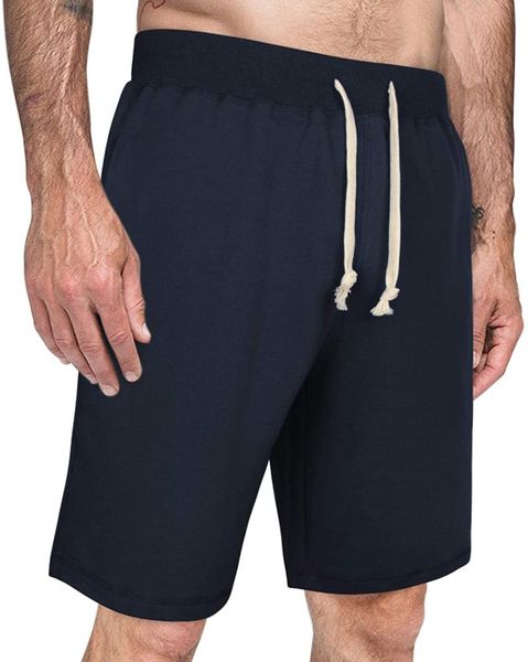

men's shorts mens casual cotton athletic shorts, lounge with pockets, White;black