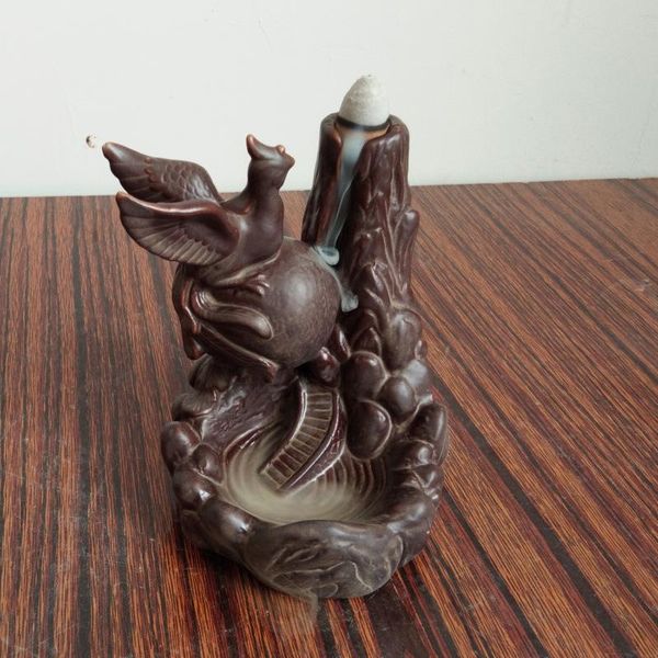 

fragrance lamps lotus house censer living burner holder temple ceramic hand smoke waterfall backflow incense home office decor
