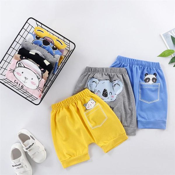 

summer 0-3y infant shorts cotton for boys girls cartoon five pants toddler panties newborn baby shorts thin, Black