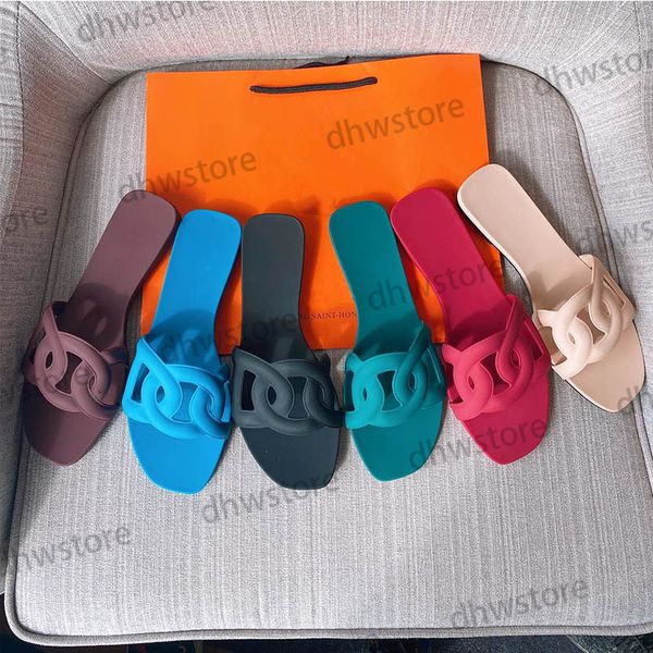 

women designer summer beach slippers luxury hawaiian rubber flip flops slipers slides flat jelly sandals slippers outdoor casual shoes 35-41, Black