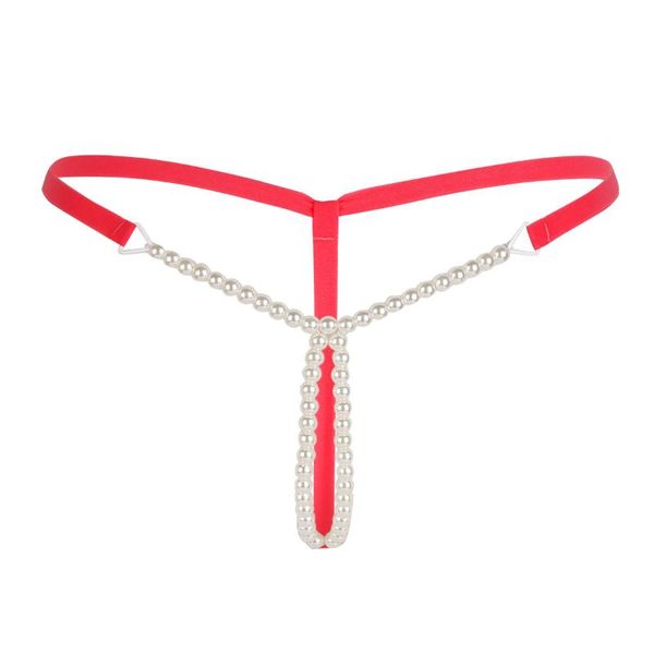 

women's panties women erotic lingerie pearl bikini massage g-string thong brief underwear low rise elastic waistband crotchless underpa, Black;pink