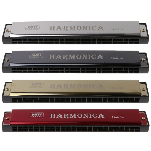 

24 hole professional harmonica, metal harmonica, suitable for beginners harmonica wholesale