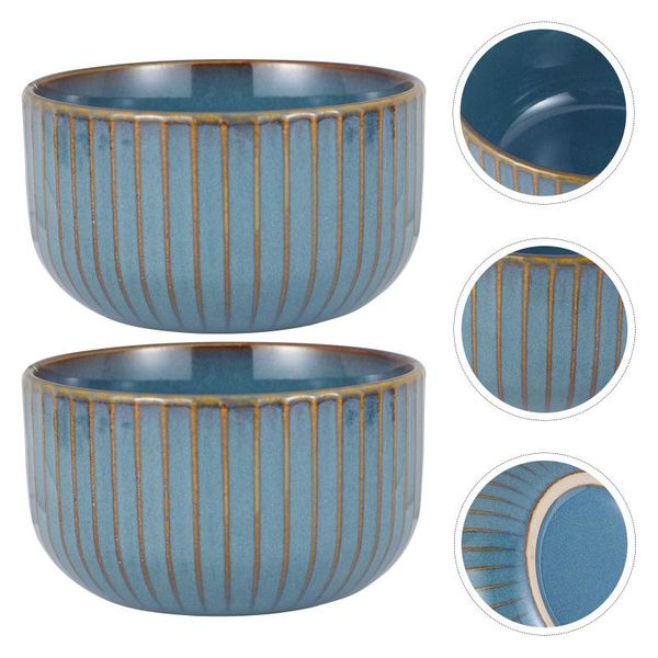 

bowls 2pcs kitchen ceramic rice salad containers (assorted color)