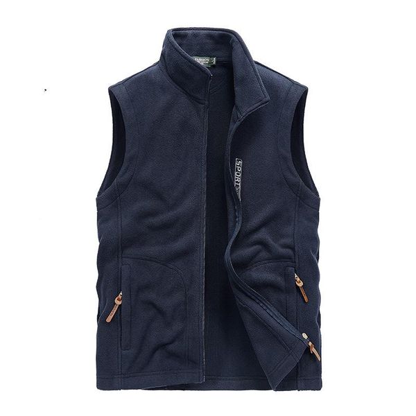 

men's vests men fleece vest autumn windproof casual warm coat large size 5xl clothing thin slim jackets waistcoat, Black;white