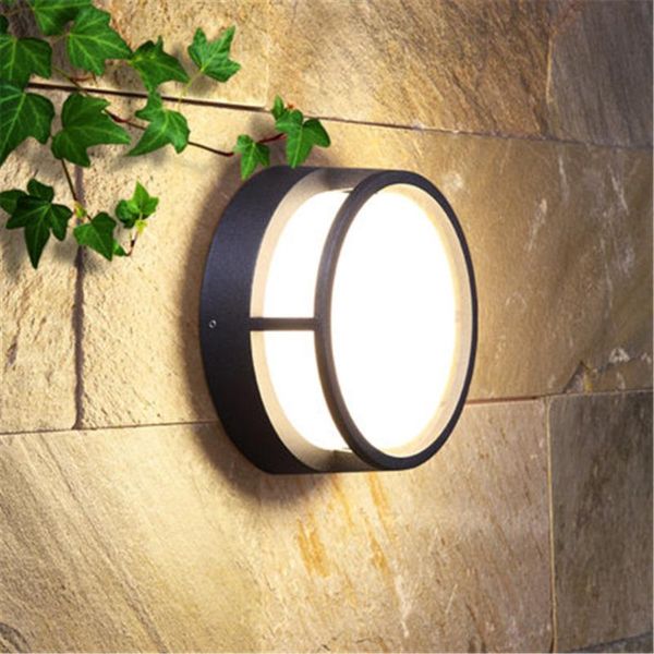

modern wall lamp 6w 12w outdoor waterproof led lights single head cylinder shade porch for villa balcony corridor lamps