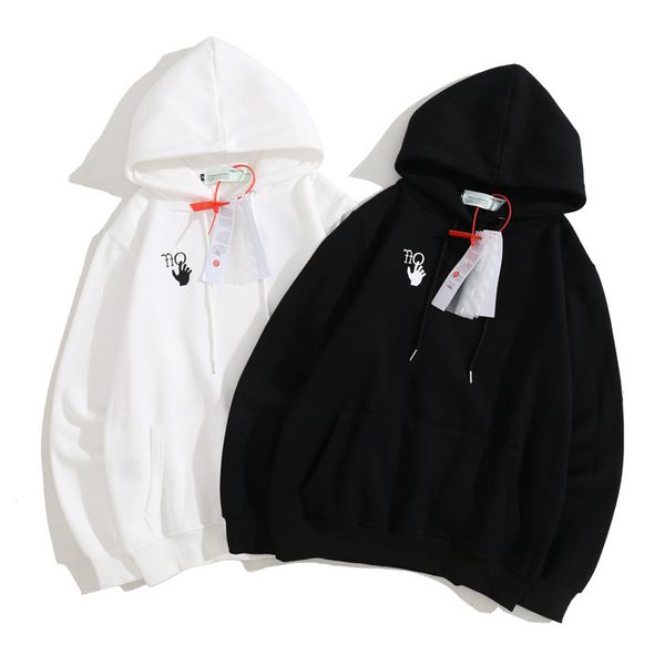 

palm 2021 new letter off arrstyle hooded plush sweater for men and women, Black