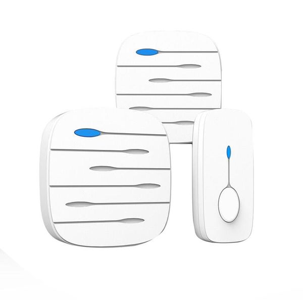 

led smart doorbell waterproof 300m remote mini wireless door bell 52 chimes 20-80db door ring(eu plug)