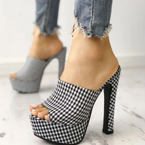 

dress shoes sarairis mixed color non-slip open toe platform pumps women leisure concise quality ladies, Black