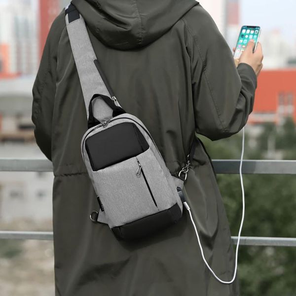 

outdoor bags adjustable buckle strap men shoulder multi-function mobile phone bag small sports chest nylon package