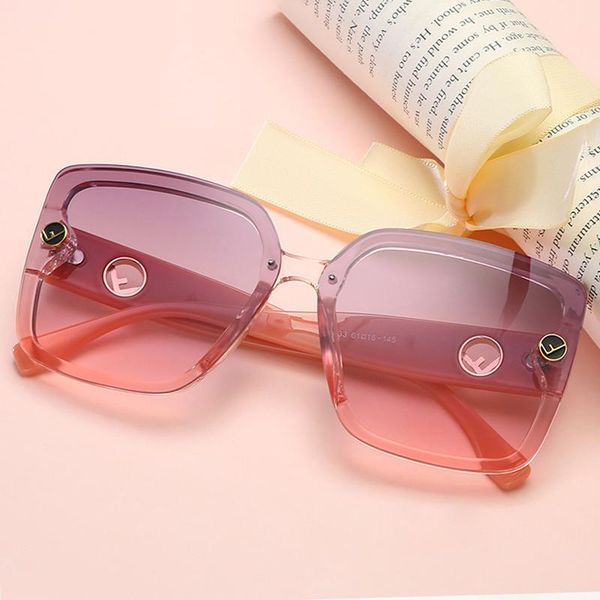 

sunglasses brand oversized women fashion designer plastic female big frame gradient sun glasses uv400 gafas de sol mujer, White;black