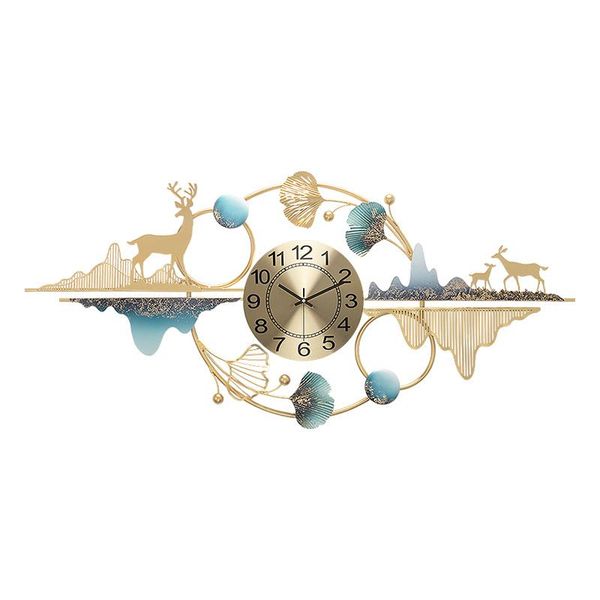 

wall clocks lucky deer digital clock creative modern design home decor 3d living room decoration mechanism
