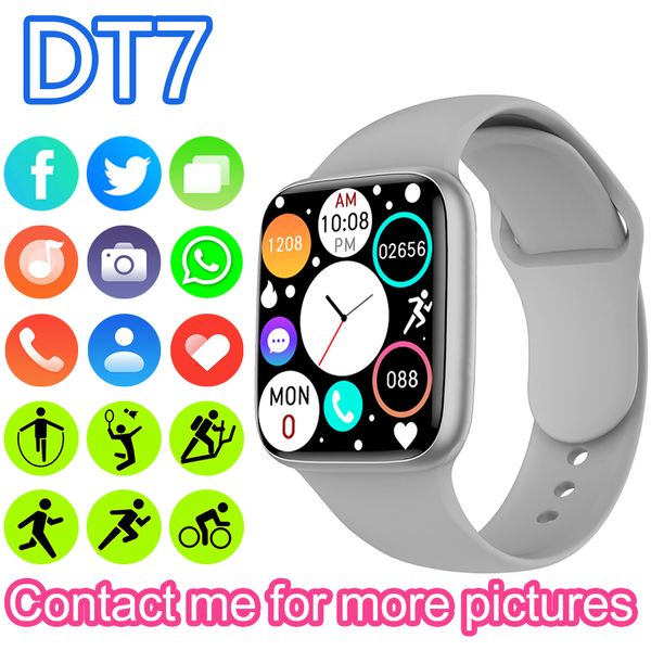 

dt7 smart watch waterproof sport fitness tracker smartwatch bluetooth call 1.8 inch hd infinite screen heart rate monitor gps watches for an