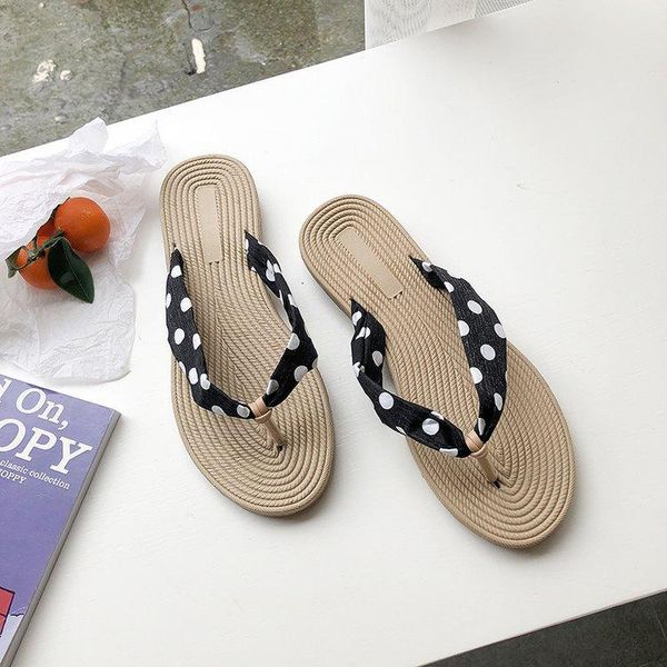 

slippers 2021 style summer fashion simple flip-flops cute girl soft soles non-slip wear light beach shoes, Black