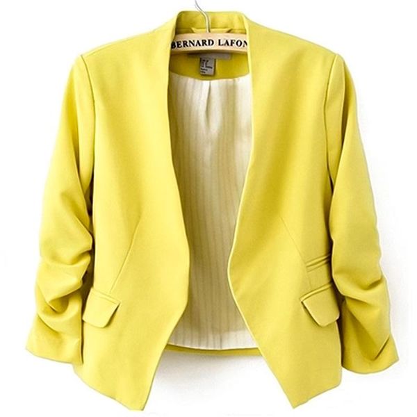 

women's suits & blazers ladies short women 2021 spring autumn jacket blazer femme office slim fit coats business, White;black