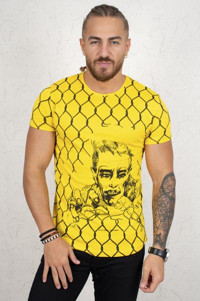 

yellow skirt oval cut man t-shirt 2002021 13pr, White;black