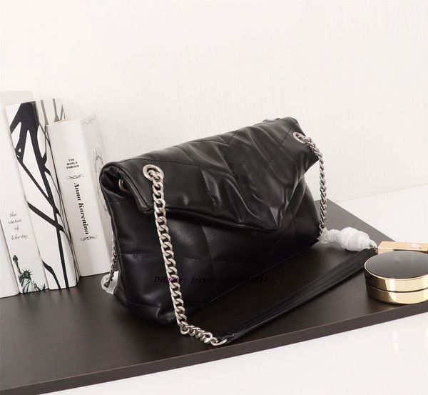 

lambskin woman handbag loulou women messenger bag women fashion solid color cover shoulder crossbody cloud bag 577476 loulou puffer bags