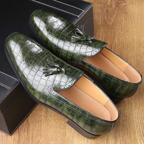 

dress shoes mens shoes casual leather fringe slip-on brogue wear resistant party designer soft 5ypn, Black