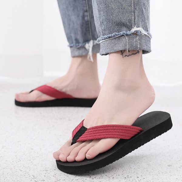 

slippers men's summer flip-flops indoor outdoor beach eva men brand 5.5, Black