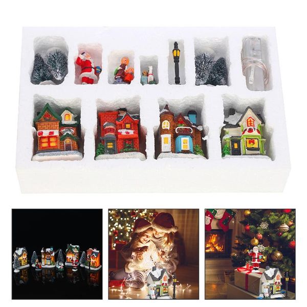 

christmas decorations 10pcs delicate gift decors boxes houses set